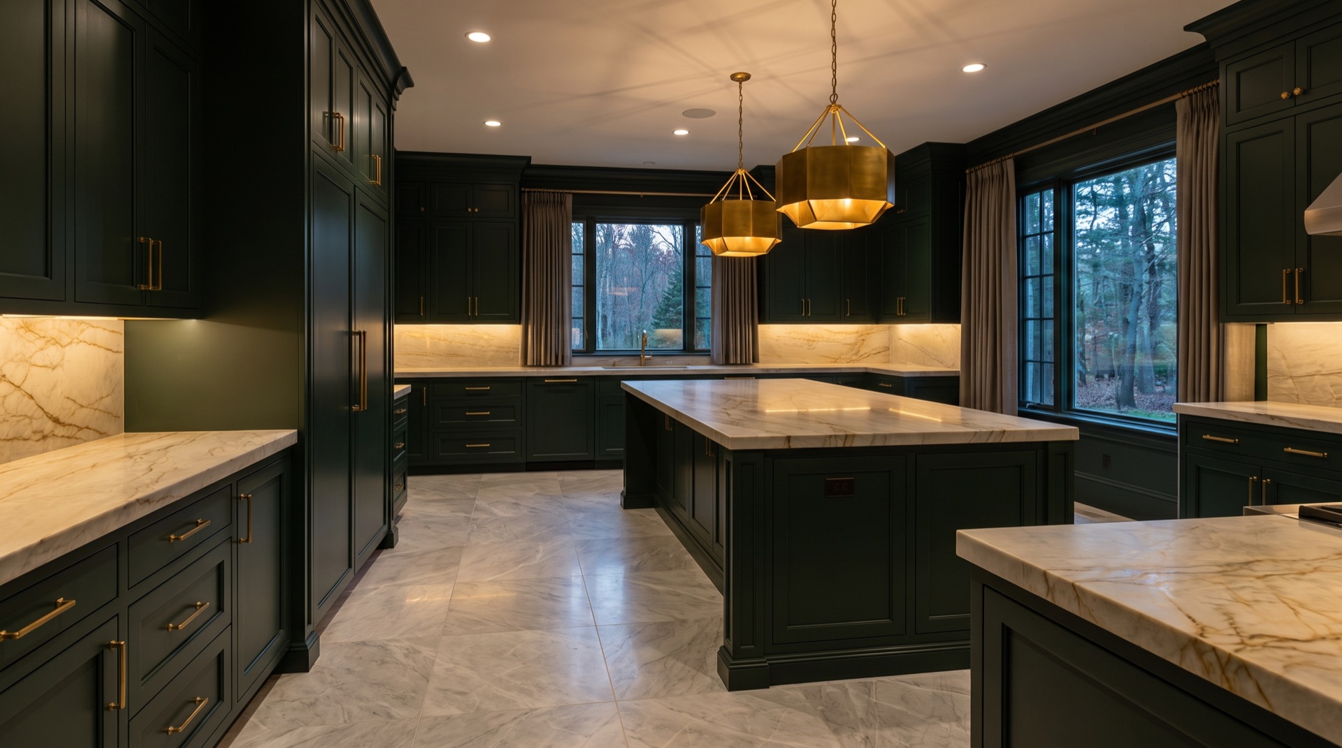 After: luxury kitchen remodel Newton MA